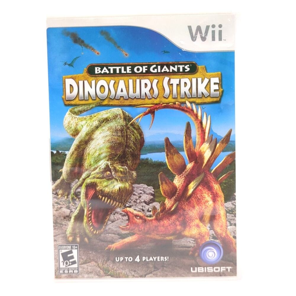 Battle of Giants Dinosaurs Strike Wii Video Game Multiplayer Fighting CIB